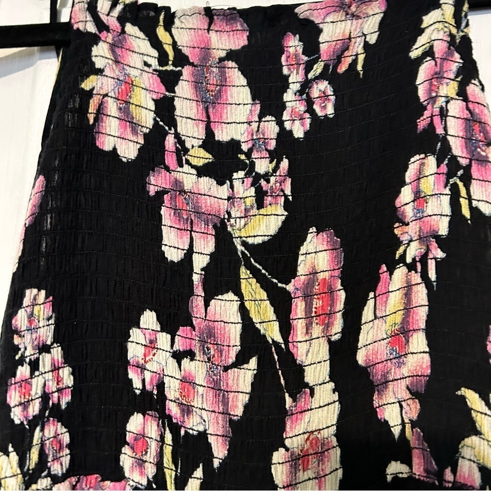 Free People Garden Party Maxi Dress Black Pink Floral xs - Picture 9 of 13